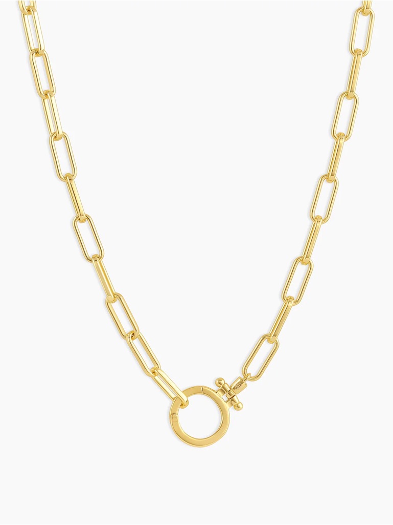 Gorjana Parker Link Necklace 18” Gold With Two Extenders